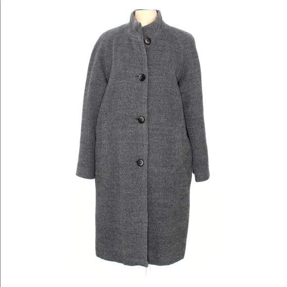 Size 16/XL stunning Jones New York Alpaca blend grey coat - Picture 1 of 5